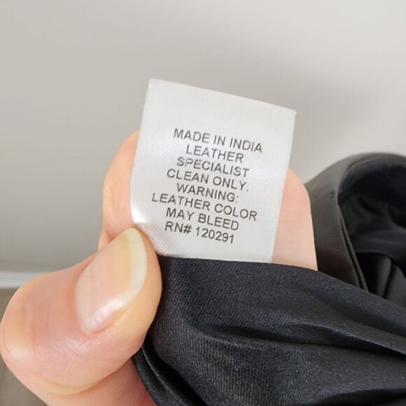 MICHELLE MASON | Leather Mini Skirt With Slit Sz 4 Black Asymmetrical Zip Staple - Picture 12 of 13